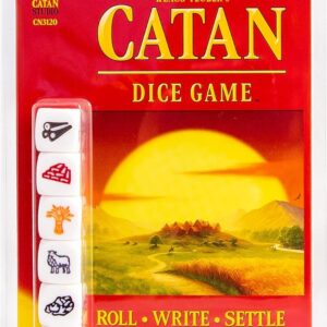 CATAN Dice Game – Portable Fun for On-the-Go Adventures! Strategy Game, Family Game for Kids and Adults, Ages 7+, 1-4 Players, 15-30 Minute Playtime, Made by CATAN Studio