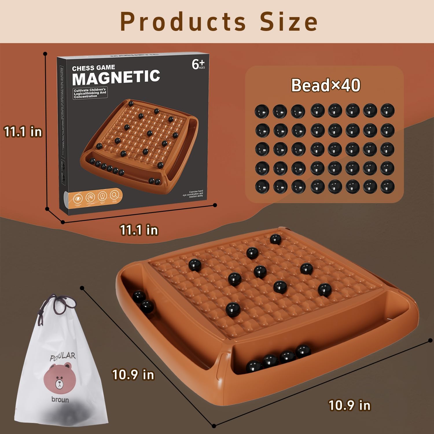 Magnet Game, Magnetic Game Board Games for Kids 8-12 and Adults, Magnet Chess Set Family Games Ideal for Family and Friend Games Night, 2-4 Players - Image 7