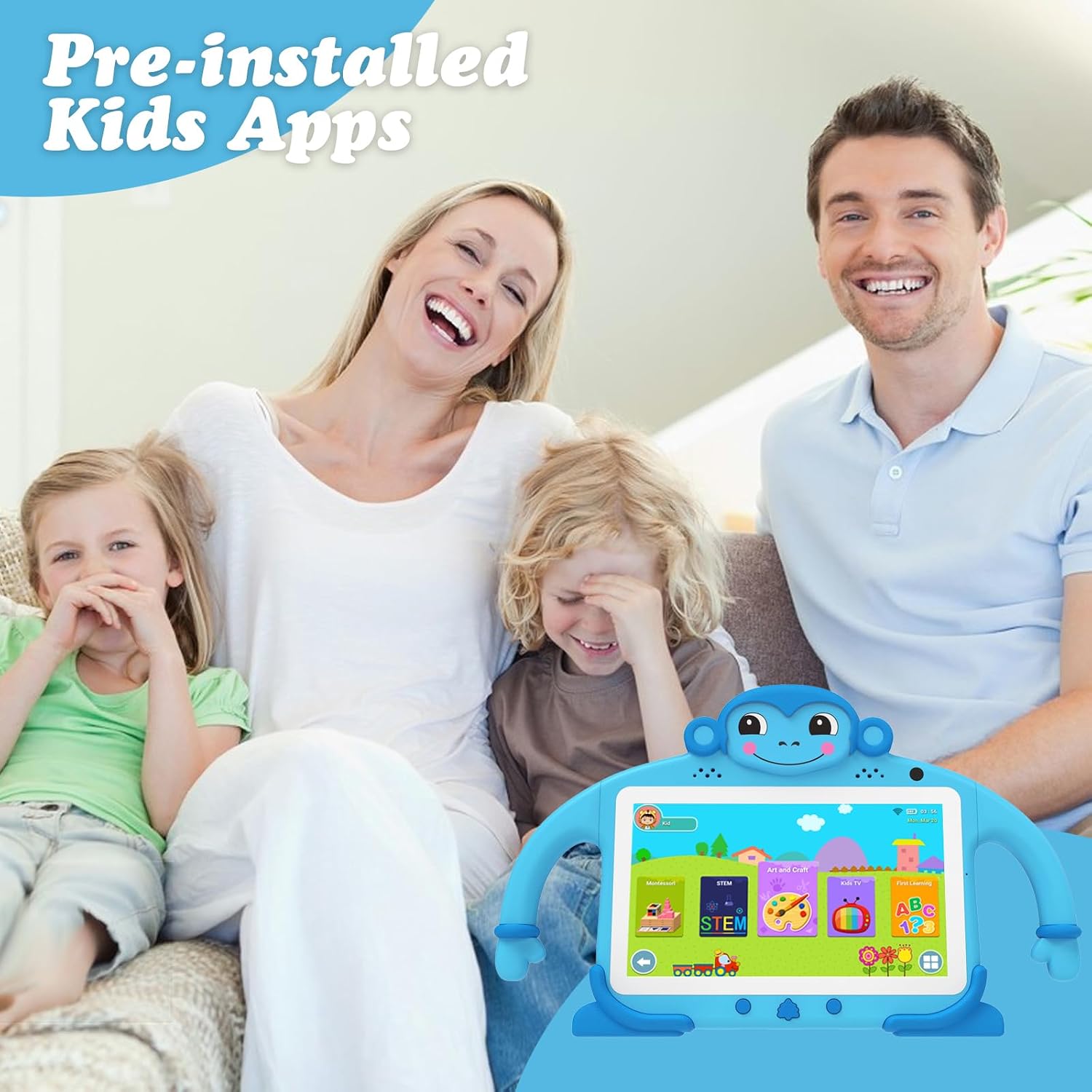 Kids Tablet 7 inch Tablet for Kids 3-7 32GB Touchscreen ROM Toddler Tablets with Youtube WiFi Case, Kids Android Tablets for Kids Toddlers Child Software Installed Parent Controls for Boys Girls - Image 2