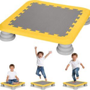 Kids Rebounder Bouncing Board, Mini Trampoline for Kids, 25 in Sensory Bouncing Board with Non-Slip Base, Rebound Jumping Board for Indoor Outdoor Play Autism Sensory Development Ideal Gift