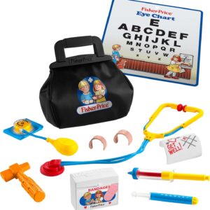 Fisher-Price Preschool Toy 1988 Medical Kit, 11-Piece Retro Doctor Bag & Tools Set for Pretend Play Kids Ages 3+ Years (Amazon Exclusive)