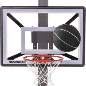 Silverback Junior Youth 33″ Basketball Hoop with Lock ‘n Rock Mounting Technology Mounts to Round and Vertical Poles, Black (B8410W)