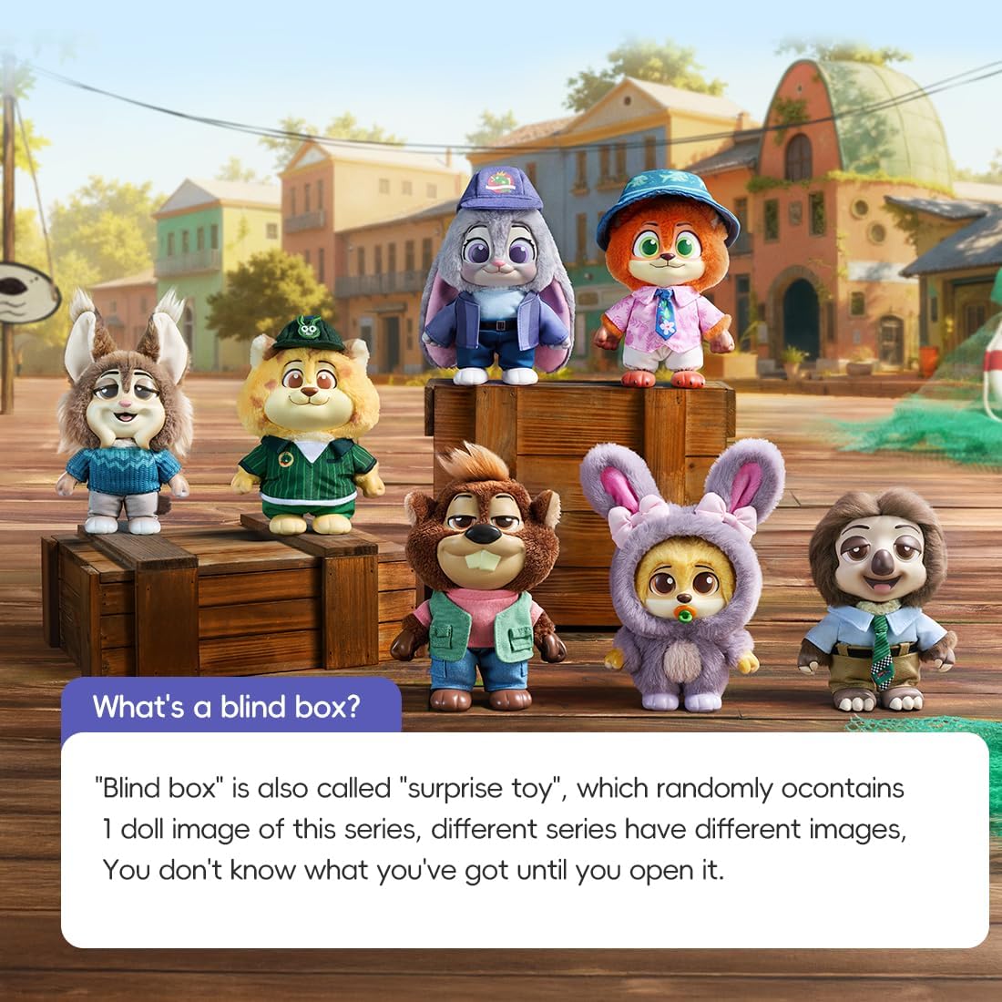 MINISO Disney Zootopia 2 City Residents Series Vinyl Plush Keychain Blind Box, Cute Animal Figure Charm Collectible Surprise Gift for Bag Decor, Random Single Box - Image 7