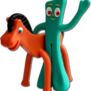 NJ Croce Gumby & Pokey 3″ Mini Bendables & Posable Figure Pair Fun Retro Toy for All Ages 3 and Up