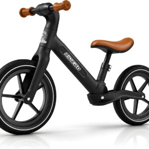 Ridego 14 Inch Balance Bike for Kids 3–6 Years, Lightweight Toddler Bike with Air Rubber Tires, Adjustable Seat, Durable Push Bicycle Gift for Boys & Girls