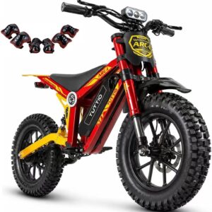 Tuttio ARC-I 36V Electric Dirt Bike for Kids 5-8, 750W Electric Motorcycle for Kids, 22MPH, Up to 25 Miles, 5-Speed Modes Mini Dirt Bike, 16″ Pneumatic Tires, Max Weight 165LBS