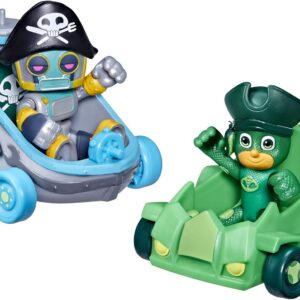 PJ Masks Pirate Power Gekko vs Pirate Robot Battle Racers Preschool Toy, Vehicle and Action Figure Set for Kids Ages 3 and Up