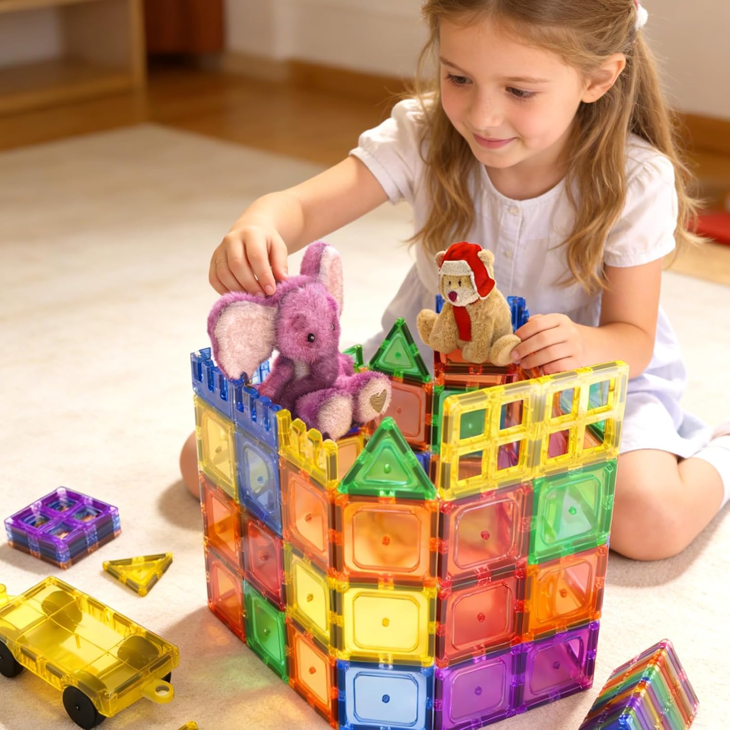 Coodoo Kids Toys Magnetic Tiles Starter Set Classroom Must Haves, Magnetic Blocks for Toddlers Magnet Building Toys Preschool Montessori Learning Games for 3+ Year Old Boys & Girls - Image 6