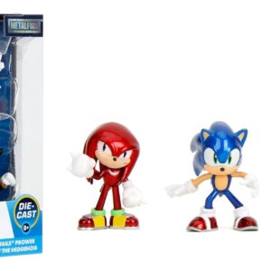 Jada Metalfigs Sonic the Hedgehog 4-Pack, Sonic, Tails, Knuckles, Shadow, 2.5” Die-Cast Figures – Wave 1, Ages 8+