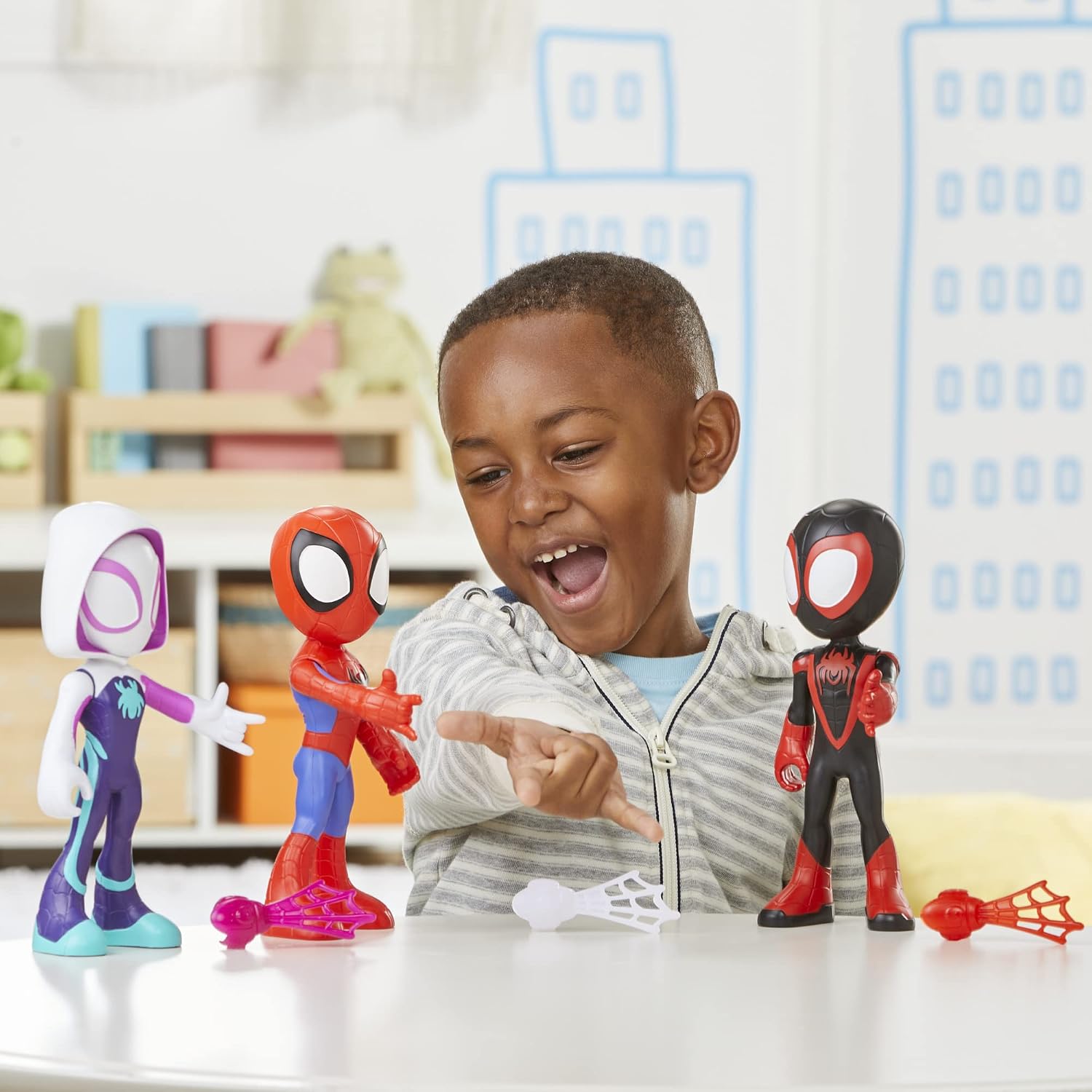 Spidey and his Amazing Friends Supersized Hero Multipack, 3 Large Action Figures, Marvel Preschool Super Hero Toy, Ages 3 and Up, 9 Inches (Amazon Exclusive) - Image 4