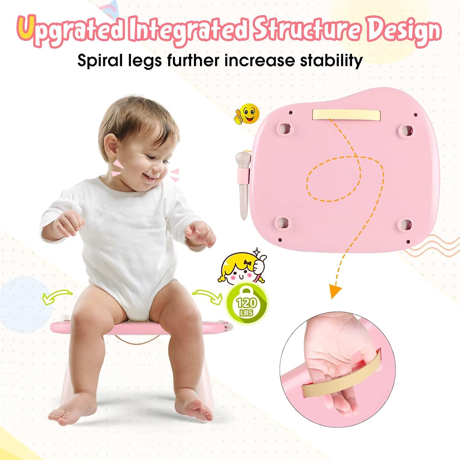 Smasiagon Magnetic Drawing Board for Kids, Toddler Toys for 1-2 Year Old Girl, Portable Doodle Board Pad Learning and Educational Toys for Ages 1 2 3 Year Old Baby Girl Birthday Gift(Pink) - Image 8