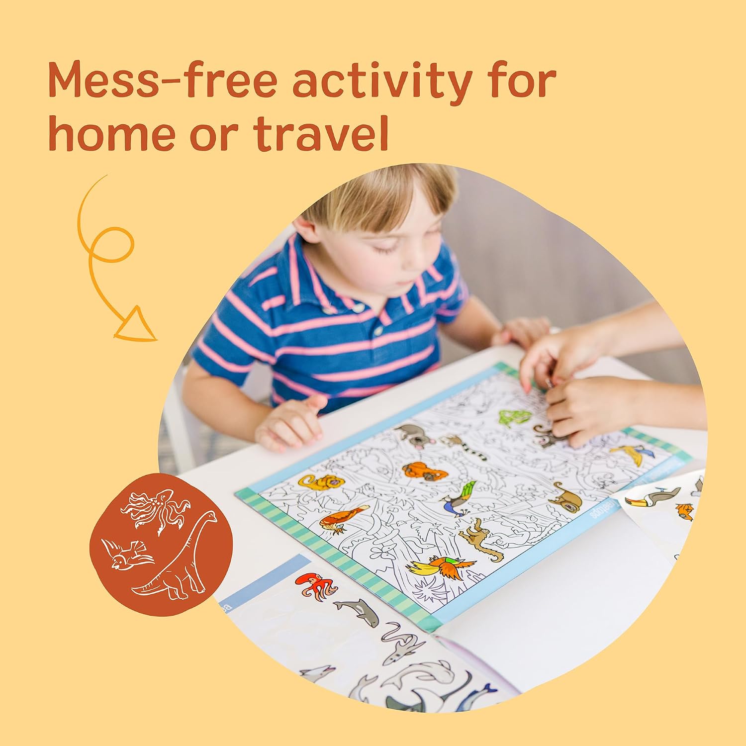 Melissa & Doug Seek & Find Sticker Pad – Animals, 400+ Stickers & 14 Scenes to Color, Search & Find Sticker Activity Pad for Coloring & Matching, Creative Learning Toys for Kids 4+ - FSC Certified - Image 4