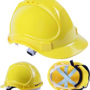Child Hard Hat Construction Helmet – Adjustable for Ages 3-7, Toddler. Realistic Look, Replica of Grownup Gear. Construction Worker Yellow Hat for Children Boys & Girls