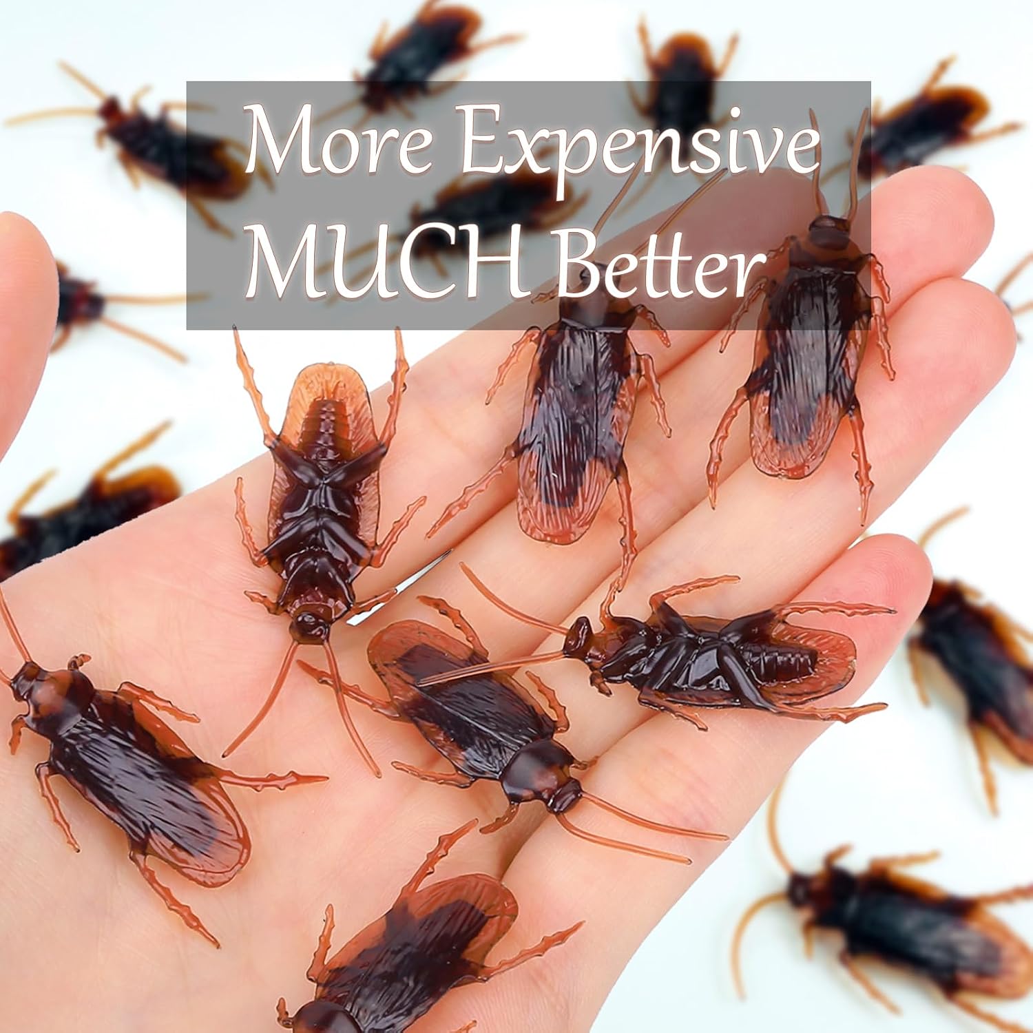 Riomeira Premium Fake Cockroaches, Pretty Realistic Fake Roaches, Great Way to Play a Prank, Faux Cockroaches Lifelike Creepy Perfect for Halloween Project, Tricking People, Kid Playing (15PCS) - Image 2