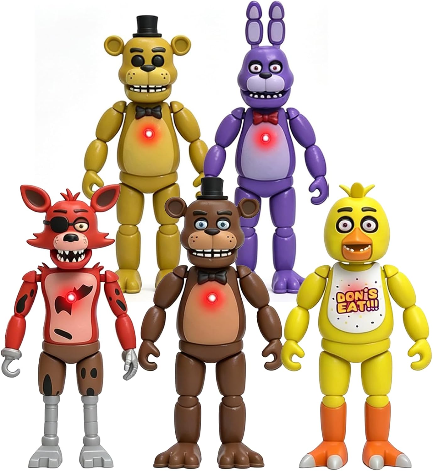 Action Figures Set, 5.5 Inch Movable Joint Toys, Horror Style Collectible Figures, Poseable Doll Set for Display, Cake Toppers, Gifts & Desk Decor