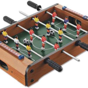 14 Inch Foosball Table, Wooden Soccer Game Tabletop, Mini Indoor Table Soccer Set for Game Rooms, Parties, Family Night