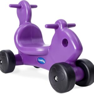 Careplay 2-in-1 Squirrel Push & Ride-on Toy, Indoor & Outdoor Use, Low Profile Seat, Recommended for Children up to 50lbs, Durable Construction, Made in The USA, Purple
