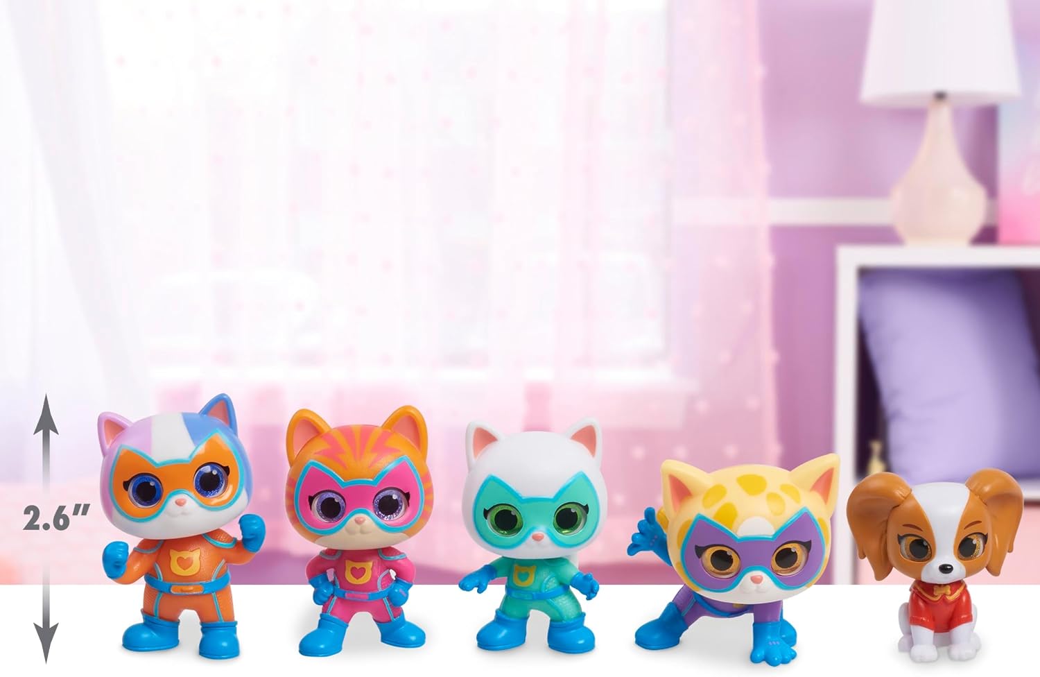 Disney Junior SuperKitties Hero Squad 5-Piece Figure Set, Kids Toys for Ages 3 Up by Just Play - Image 4