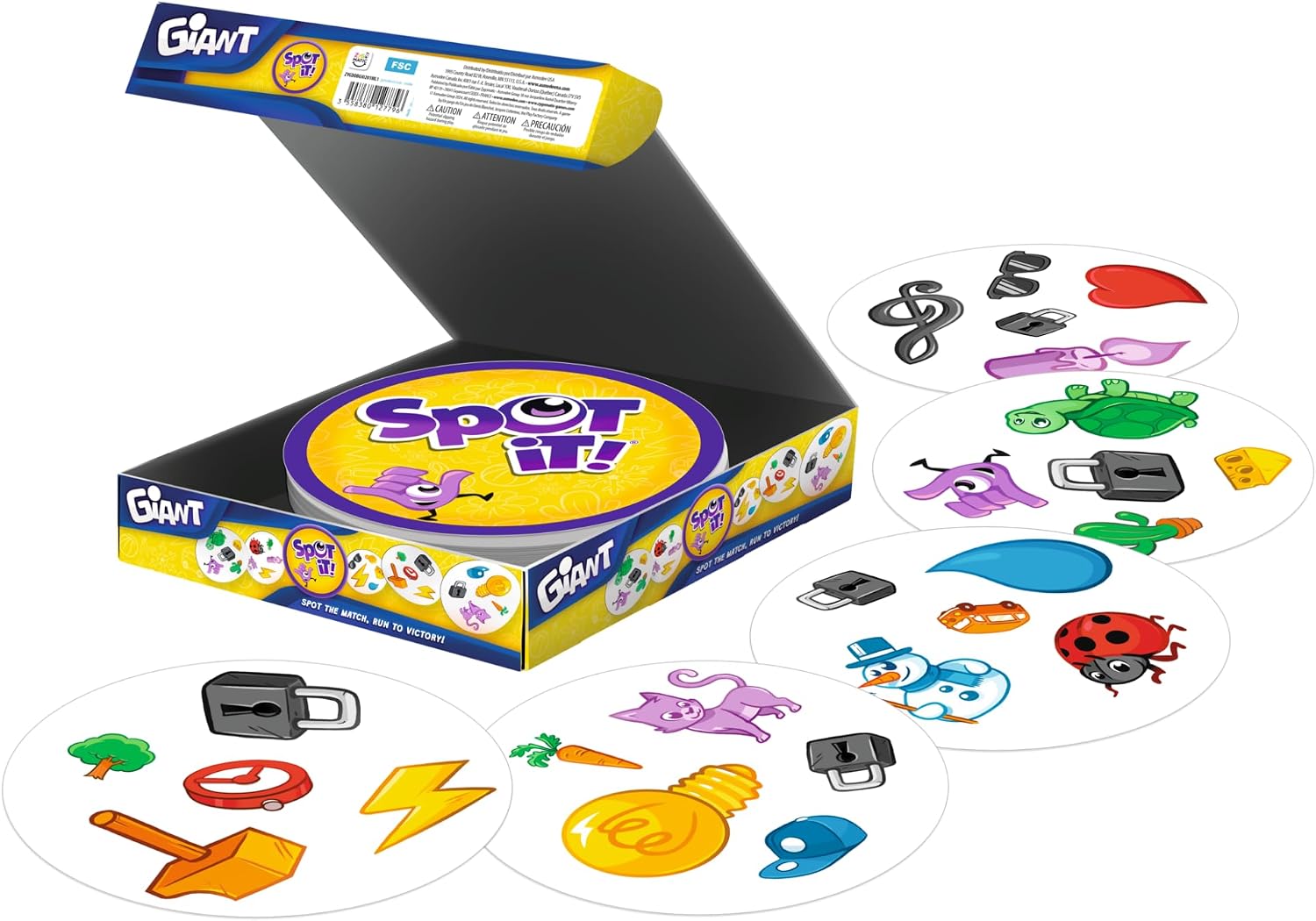 Asmodee Spot It! Giant Card Game - Oversized Matching with 4 Exclusive Mini-Games, Fast-Paced Family Game for Kids & Adults, Ages 6+, 2-12 Players, 15 Minute Playtime, Made by Zygomatic - Image 3