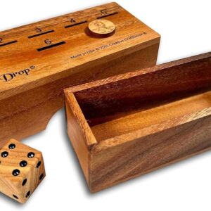 Creative Crafthouse Penny Drop Game – Travel Edition, Compact Dice Game for Family Fun, Made in USA
