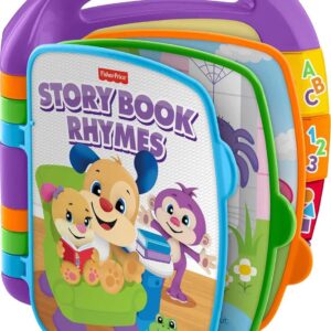 Fisher-Price Baby Learning Toy Laugh & Learn Storybook Rhymes Musical Book with Lights & Sounds for Infants Ages 6+ Months