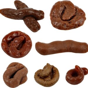 Chivao 7 Pieces Fake Poo Realistic Fake Turd Prank Lifelike Poo Toy Gags and Practical Joke Toys for April Fools’ Day Prank Party Supplies