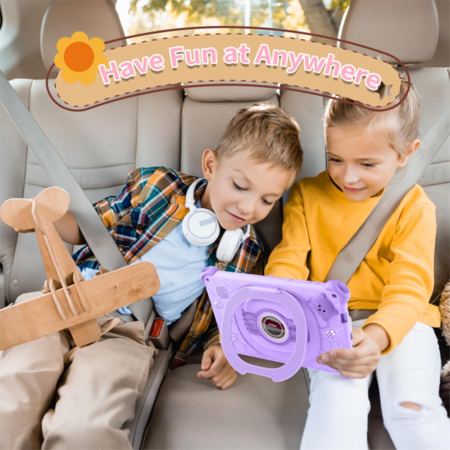 Kids Tablet 7 inch Tablet for Kids 32GB Toddler Tablets with Case Android Kids Learning Tablets with WiFi Youtube Parental Control, Bluetooth, Preinstalled Educational Contents for Girls Boys, Purple - Image 5
