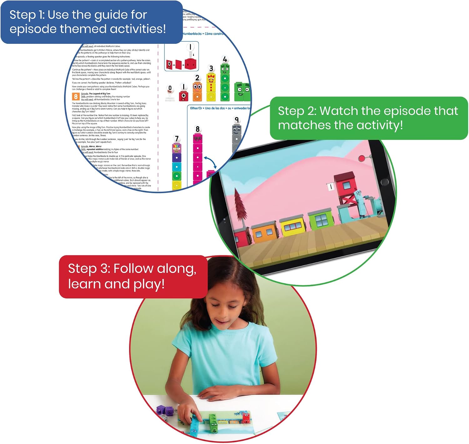 hand2mind MathLink Cubes Numberblocks 1-10 Activity Set, 30 Preschool Learning Activities, Counting Blocks, Linking Cubes, Educational Toys for Kids, Number Games, Math Manipulatives Kindergarten - Image 3