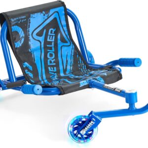 VEVOR Ride-on Scooter, 132 lbs Load Capacity, Swing Side-to-Side for Amazing Ride, Powered by Zig-Zag Motion, Drifts on Any Hard Surface, Ages 4+, Blue