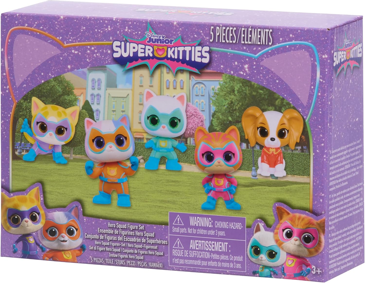 Disney Junior SuperKitties Hero Squad 5-Piece Figure Set, Kids Toys for Ages 3 Up by Just Play - Image 6