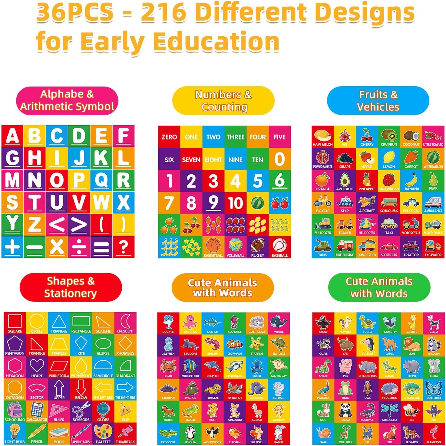Magnetic Blocks for Toddlers 1-3, 1.4 inch Large Building Blocks Number ABC Learning Toys for 1 2 3 4 5+ Year Old Boys Girls Educational Montessori Toys for Preschool Activities 36PCS STEM Magnet Cube - Image 5