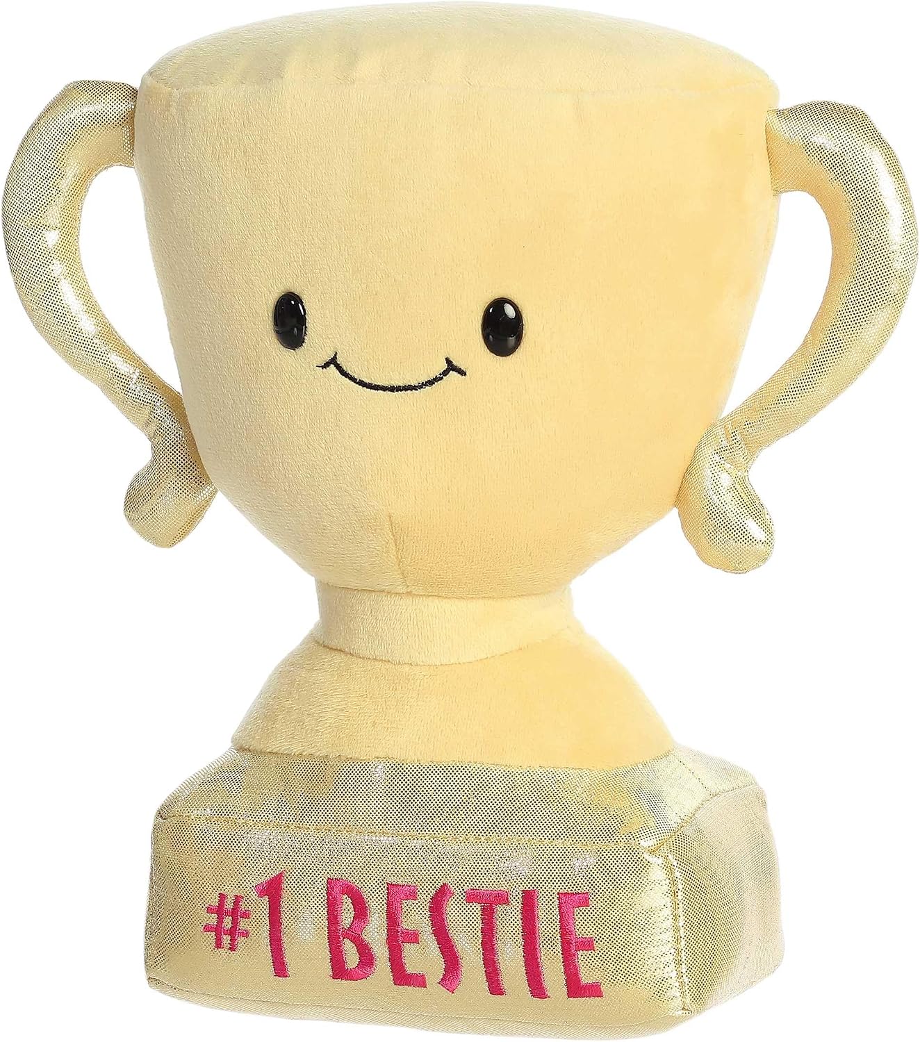 Aurora® Witty JUST Sayin'™ #1 Bestie Trophy™ Stuffed Animal - Expressive Characters for Decorative Charm - Quirky Birthday Gifts for Kids and Adults - Gold 10 Inches - Image 5