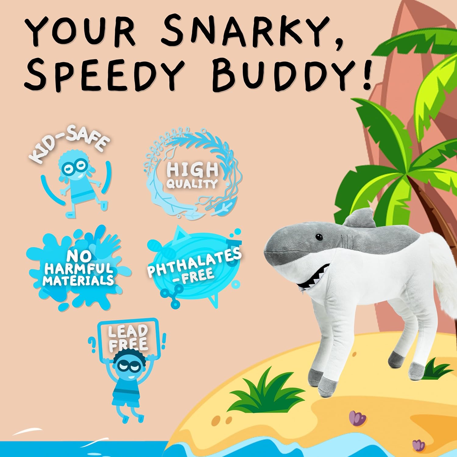 Randimals Horse & Shark Hybrid Realistic Animal Toys - Unique Mix of Safari Toys & Farm Animals Small Figurines - Hork Mini Figures for Kids & Kidults - Image 3