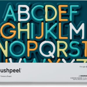 Pushpeel Advanced ABC Tracing Puzzle Board (Best for Ages 4+) – Silicone Learning Toy for Pre-Writing & Fine Motor Skills – Quiet Sensory Travel Activity Toy for Kids – Uppercase Alphabet, Spruce