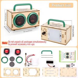 DIY Bluetooth Speaker Kit – STEM Projects for Kids & Adults Age 8-12-16, Build Portable Speaker with LED Light, Science Experiment Electronics Set, Birthday Gifts for 9 10 11 13 14 Year Old Boy & Girl