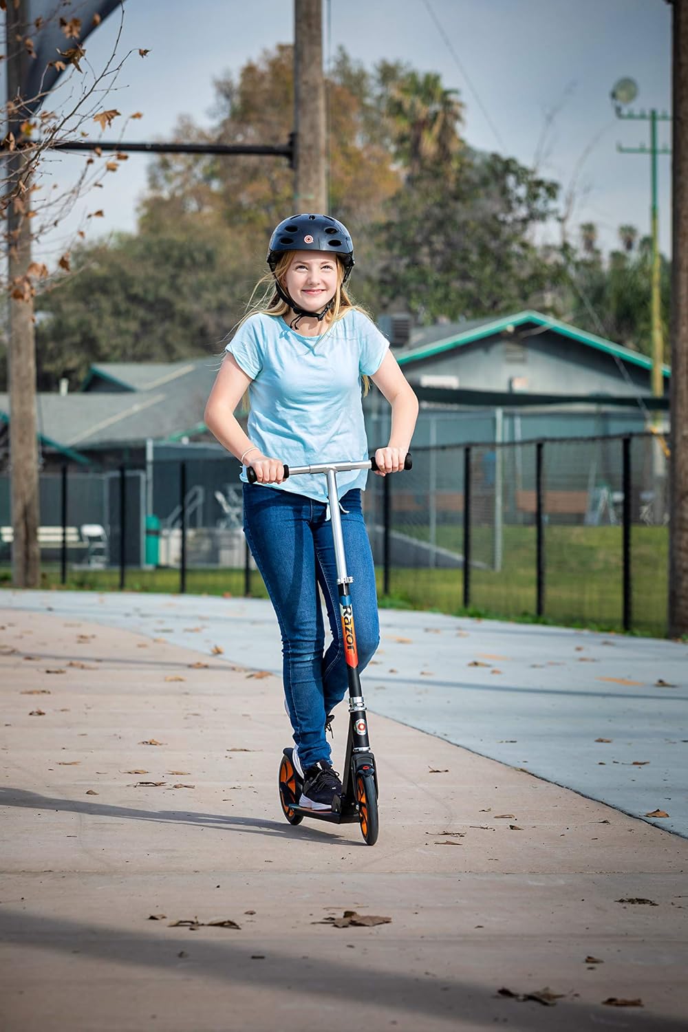 Razor A5 Lux Kick Scooter for Kids Ages 8+ - 8" Urethane Wheels, Aluminum Frame, Anodized Finish Featuring Bold Colors and Graphics, for Riders up to 220 lbs - Image 3