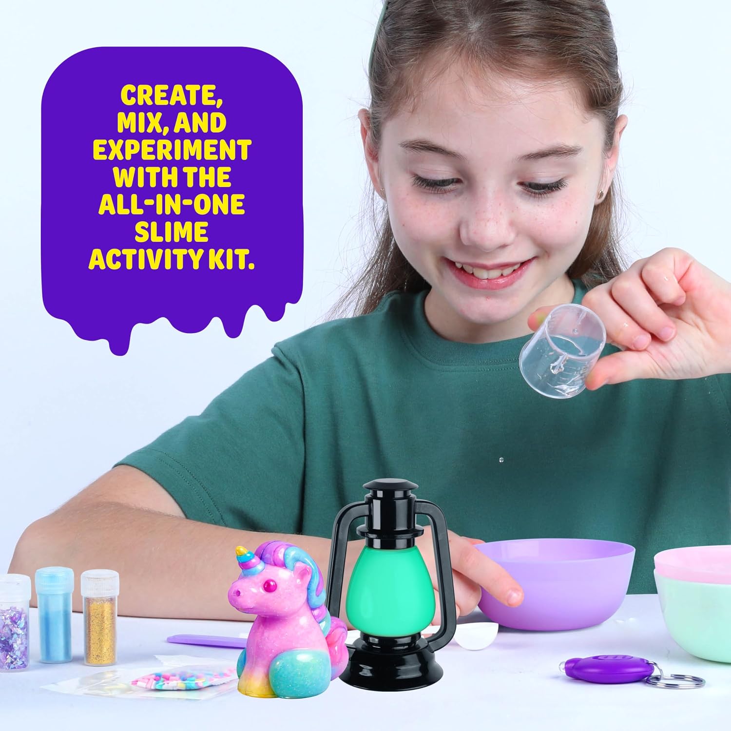 Slime Kit for Girls Ages 8-12 - All-in-One DIY Slime Making Kit, Galaxy Unicorn Glow-in-the-Dark Slime Set, Birthday Gift for Tween Girls 8 9 10 11 12 - Image 5