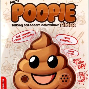 Ms. Poopie Funny Electronic 5 Minute Talking Toilet, Bathroom Timer, Fun Gag Gift, Potty Trainer, White Elephant Gift, for Dad or Kids, Office Prank, Stocking Stuffer (MS. POOPIE)