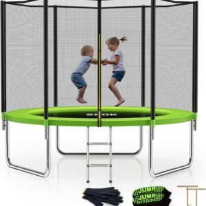 SKOK Trampoline for Kids,400LBS Outdoor Trampoline with Net-ASTM Approved Trampoline for Children and Adults