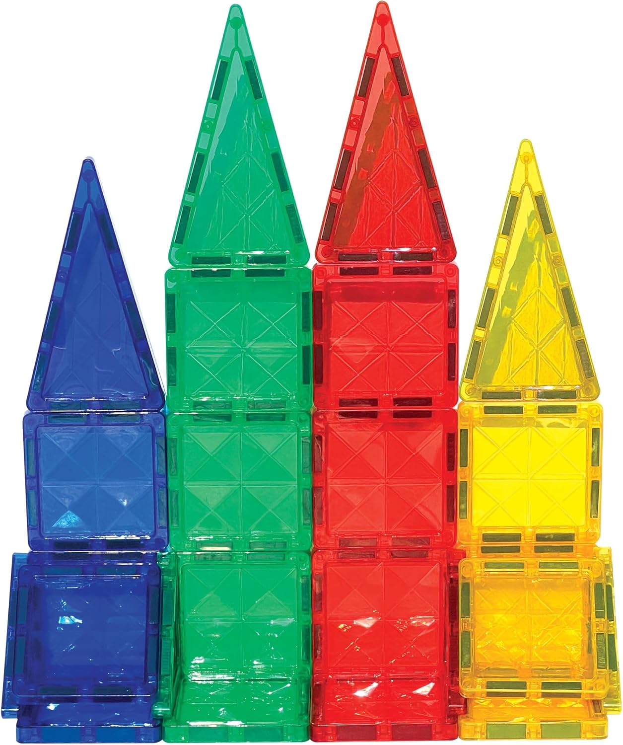 CreateOn Crayola Mini Magnetic PIP-Tiles, Bold Colors - Building Set for Kids, Magnetic Building Toys for Kids, STEM Travel Toys for Boys and Girls Ages 3+, 24-Piece Set (Bold) - Image 6