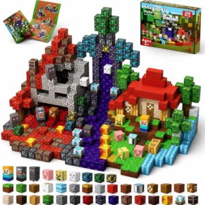 Magneverse 200 PCS 0.8in Magnetic Blocks – Magnet Toys for Kids, Magnetic Building Blocks Cubes, Stacking Magnets, School STEM Toys Birthday Gifts for Boys and Girls Age 3+ Years Old (Theme: Portal)