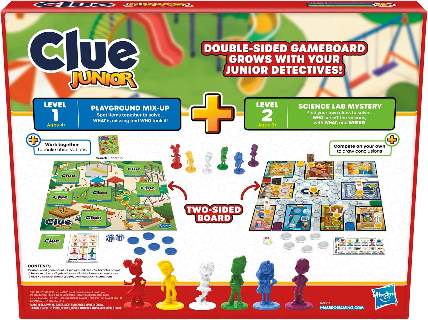 Hasbro Gaming Clue Junior Board Game | 2-Sided Gameboard, 2 Games in 1 | 2 to 6 Players | Mystery Games for Kids | Back to School Gifts | Classroom Preschool Games | Ages 4+ - Image 2