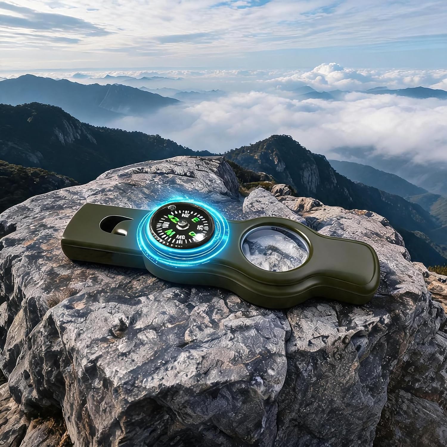 Emergency Survival Safety Whistle,Whistle for Kids with Lanyard,Compass,Thermometer,Ideal for Kayaking, Boating, Hiking, Camping, Climbing - Image 3