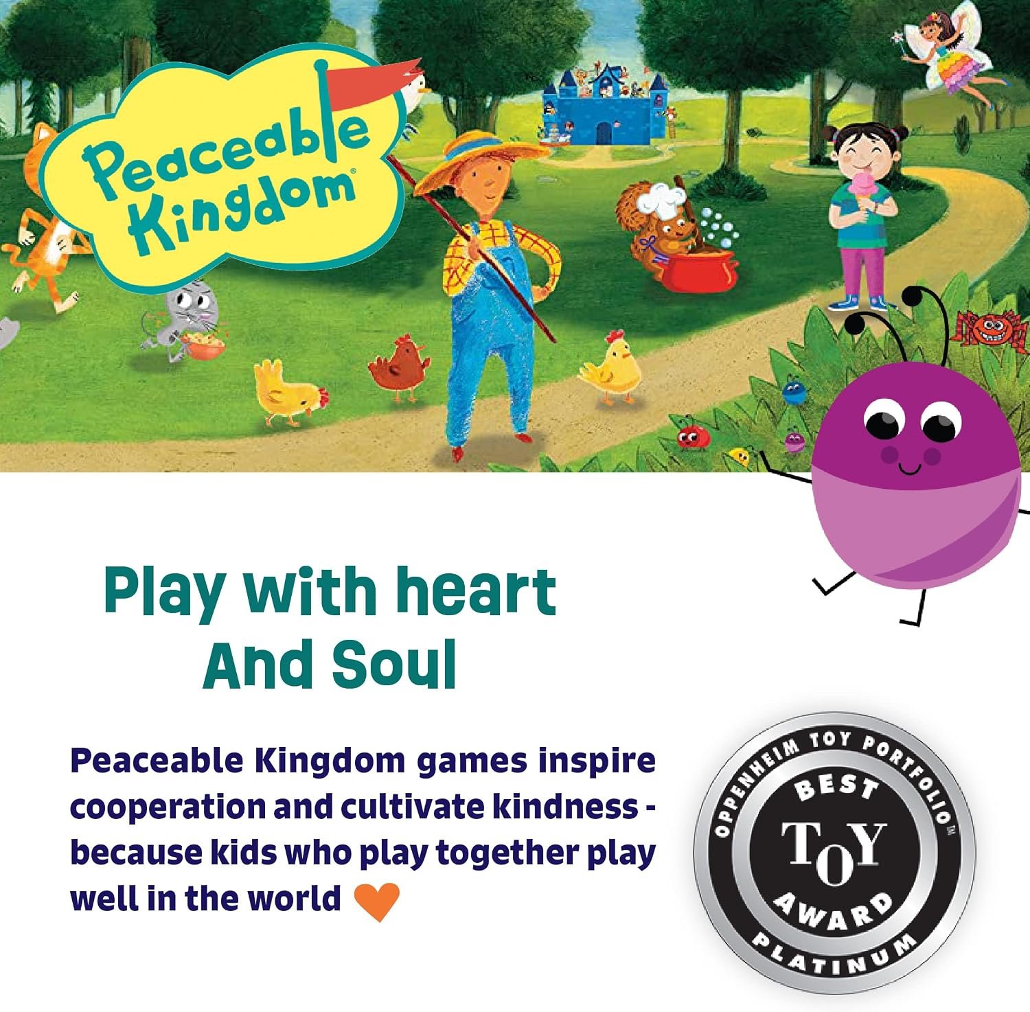 Peaceable Kingdom Snug as a Bug in a Rug Award Winning Cooperative Preschool Skills Builder Game for 2 to 4 Kids ages 3+ - Image 6