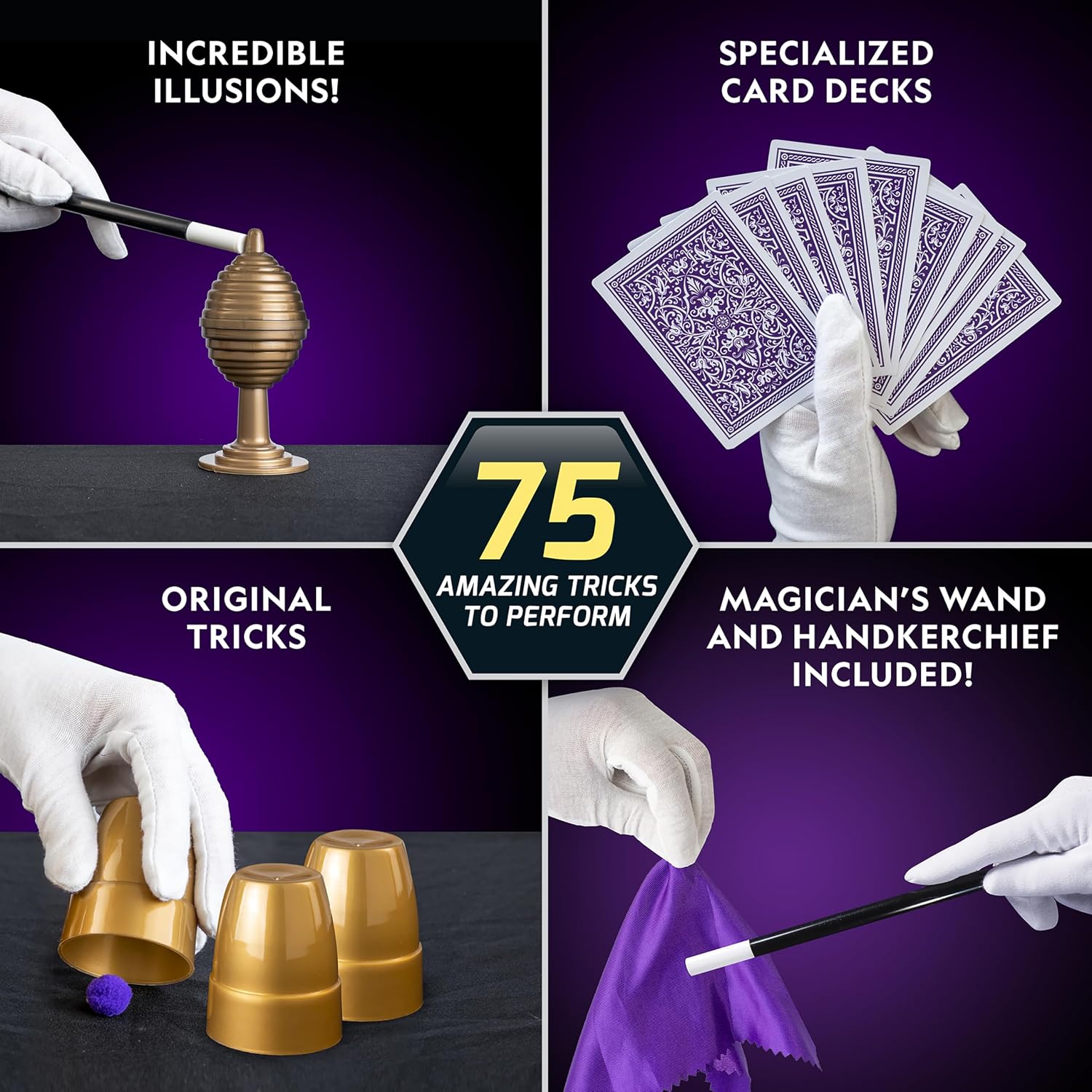 National Geographic Mega Magic Set - More Than 75 Magic Tricks for Kids to Perform with Steps, Video Instructions for Each Trick Provided by a Professional Magician (Amazon Exclusive) - Image 2