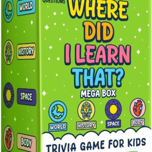 QUOKKA Trivia Games for Kids – 4SET World, Space, History & Human Body – Fun Card Game for Family Game Night – Educational Trivia Cards for Kids, Family and Adults – Travel Games for Boys & Girls 4-8