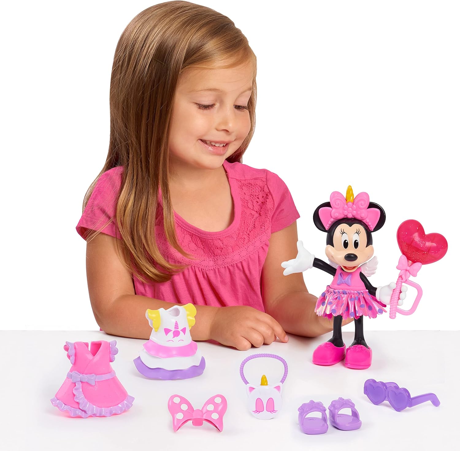 Disney Junior Minnie Mouse Fabulous Fashion Doll Unicorn Fantasy, 14-pieces, Pretend Play, Kids Toys for Ages 3 Up by Just Play - Image 2