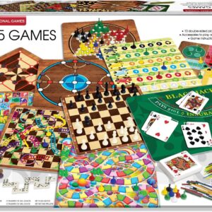 365 Games – Traditional Strategy Board & Card Games, Tin Storage Container, Game for Each Day of Year, Family, Ages 6+, 1-8 Players