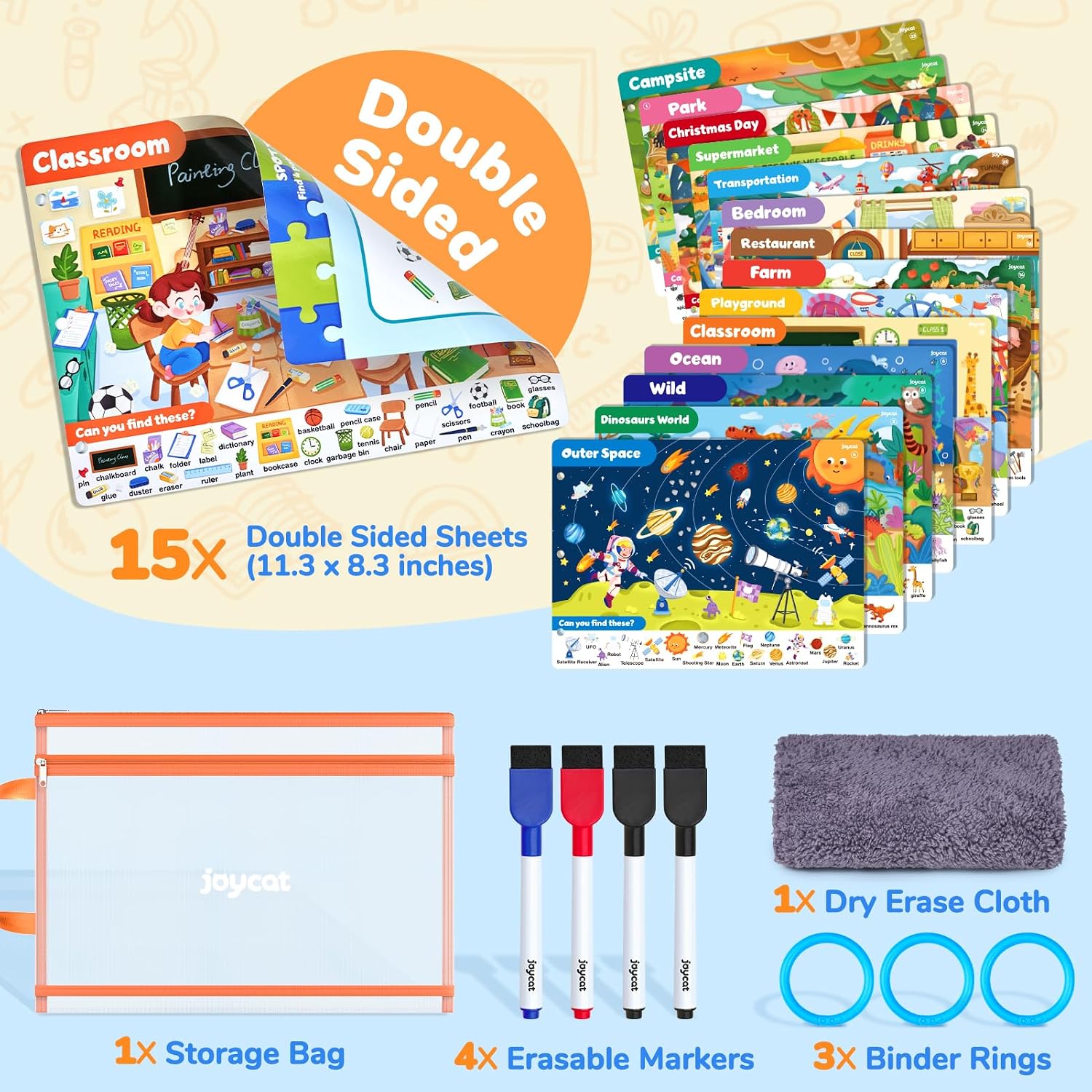 JoyCat Seek & Find Game Books - Preschool Learning Activity for Toddlers & Kids Ages 3-5, Travel Activities Toys for Road Trip Car Airplane, Busy Book, Birthday Gifts for Girls and Boys Ages 4-8 - Image 6