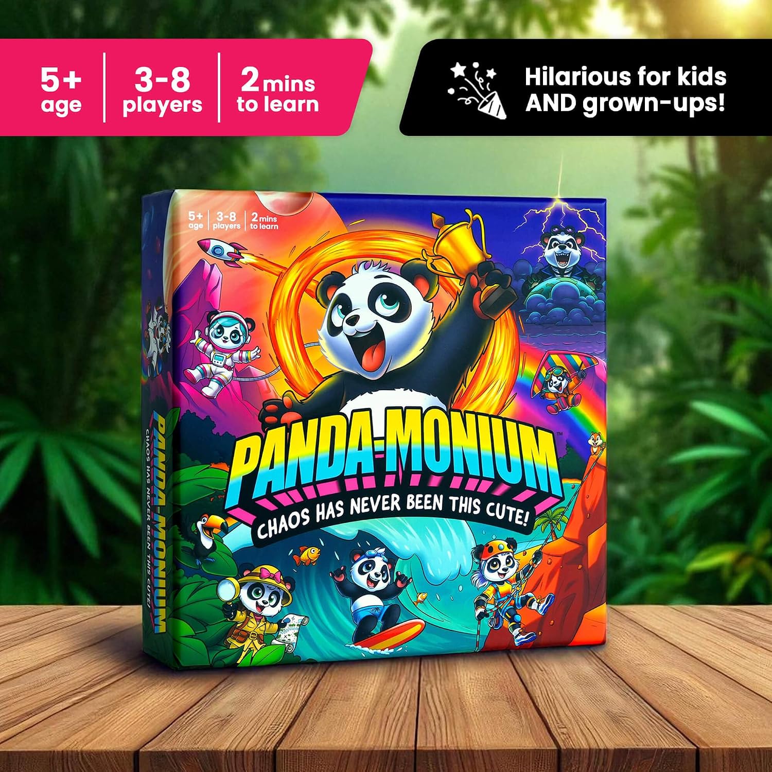 Pandamonium - Chaos Has Never Been This Cute! | The Hilarious Action-Packed Family Party Game for Kids, Teens and Adults | A Scavenger Hunt Card & Board Game for Ages 5+, 3-8 Players - Image 2